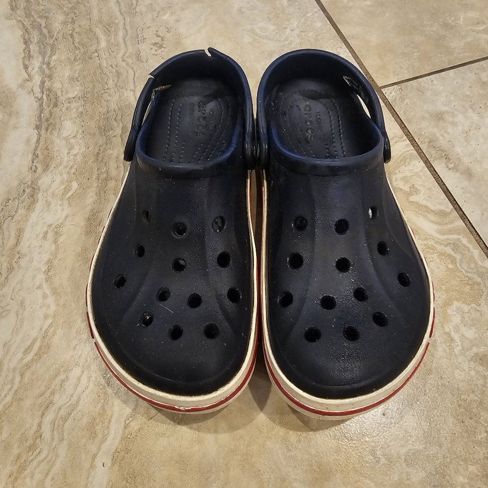 Crocs Kids Navy Clogs, Size 2